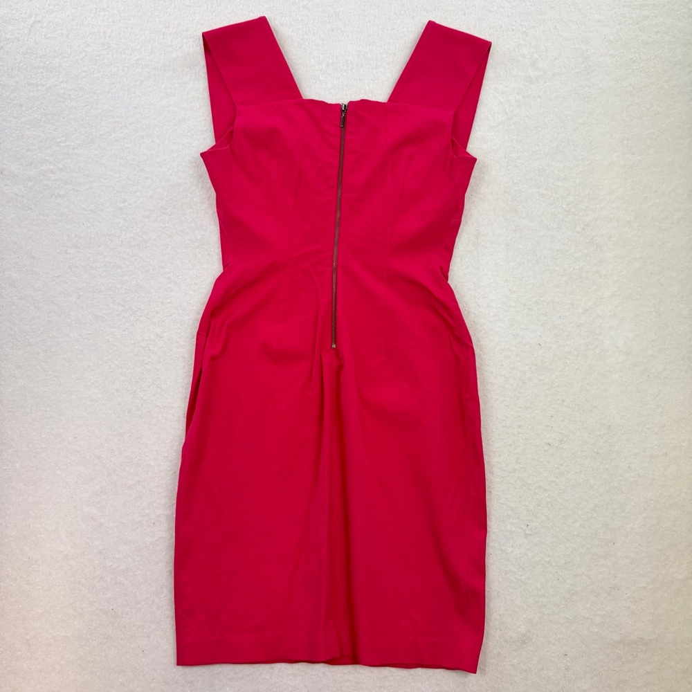 Roland Mouret Banana Republic Pink Preppy Wide Strap Cocktail Sheath Dress Sz 8P - Picture 9 of 9